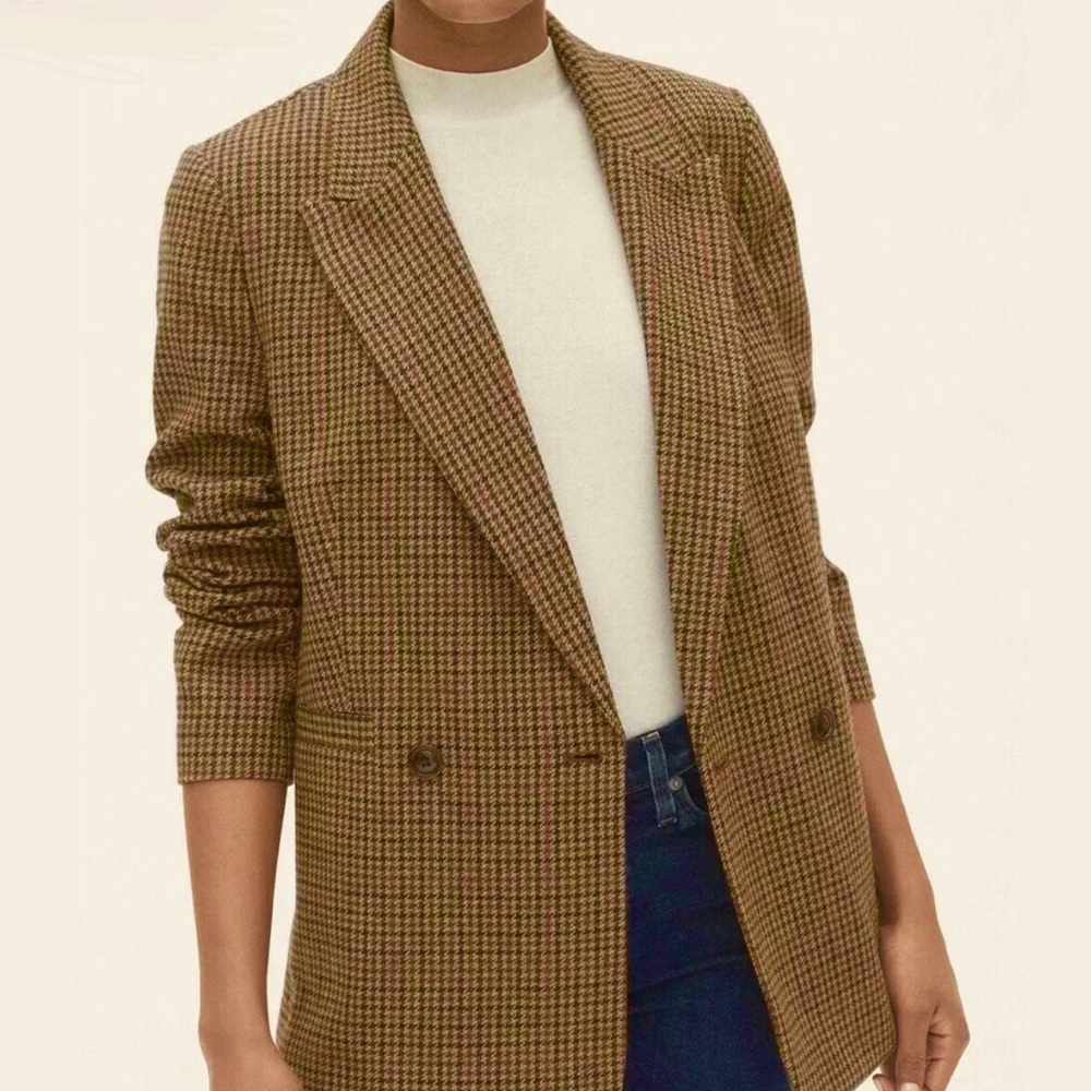 GAP Double Breasted Houndstooth Jacket 14P